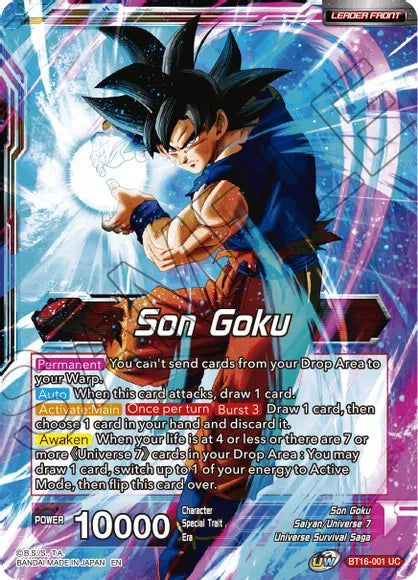 Son Goku // Son Goku, Supreme Warrior (BT16-001) [Realm of the Gods] | Fandemonia Ltd