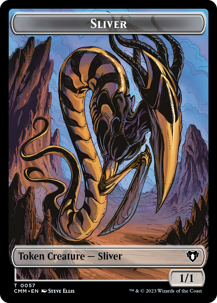 Sliver Army // Sliver Double-Sided Token [Commander Masters Tokens] | Fandemonia Ltd