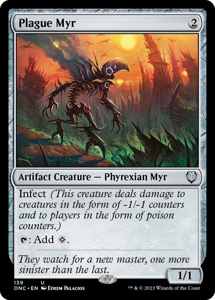 Plague Myr [Phyrexia: All Will Be One Commander] | Fandemonia Ltd