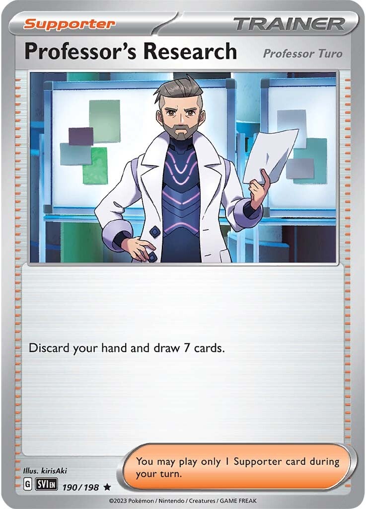 Professor's Research (Professor Turo) (190/198) [Scarlet & Violet: Base Set] | Fandemonia Ltd