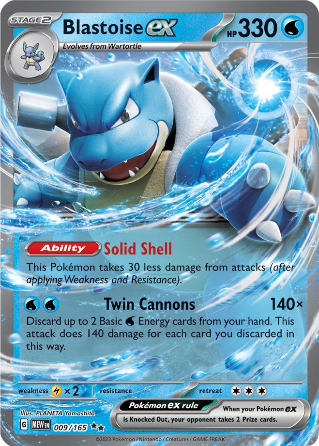 Blastoise ex (009/165) [Scarlet & Violet 151] | Fandemonia Ltd