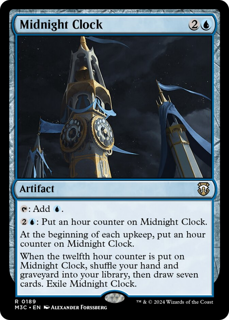 Midnight Clock (Ripple Foil) [Modern Horizons 3 Commander] | Fandemonia Ltd