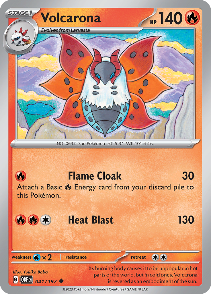 Volcarona (041/197) [Scarlet & Violet: Obsidian Flames] | Fandemonia Ltd