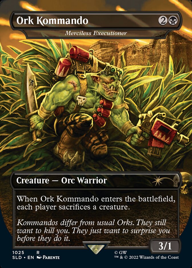 Ork Kommando - Merciless Executioner (Borderless) [Secret Lair Drop Series] | Fandemonia Ltd