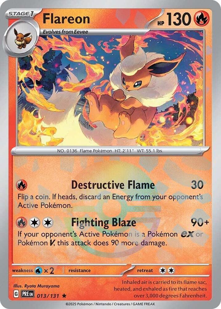 Flareon (013/131) (Poke Ball Pattern) [Scarlet & Violet: Prismatic Evolutions] | Fandemonia Ltd