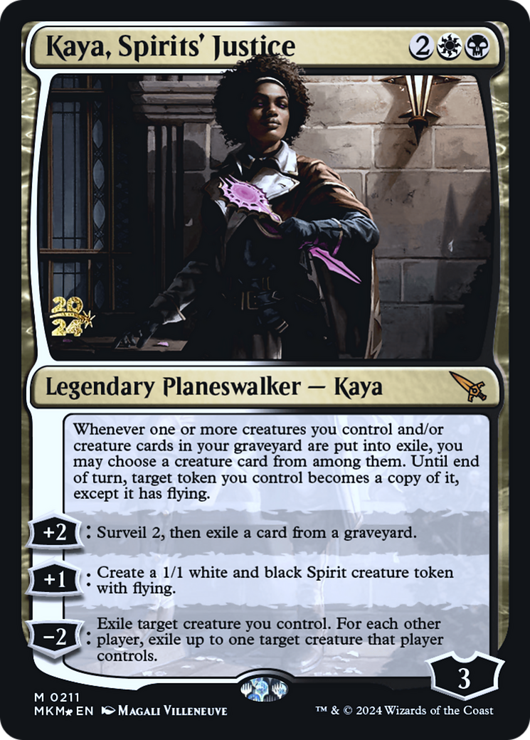 Kaya, Spirits' Justice [Murders at Karlov Manor Prerelease Promos] | Fandemonia Ltd