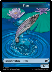 Fish // Warren Warleader Double-Sided Token [Bloomburrow Tokens] | Fandemonia Ltd