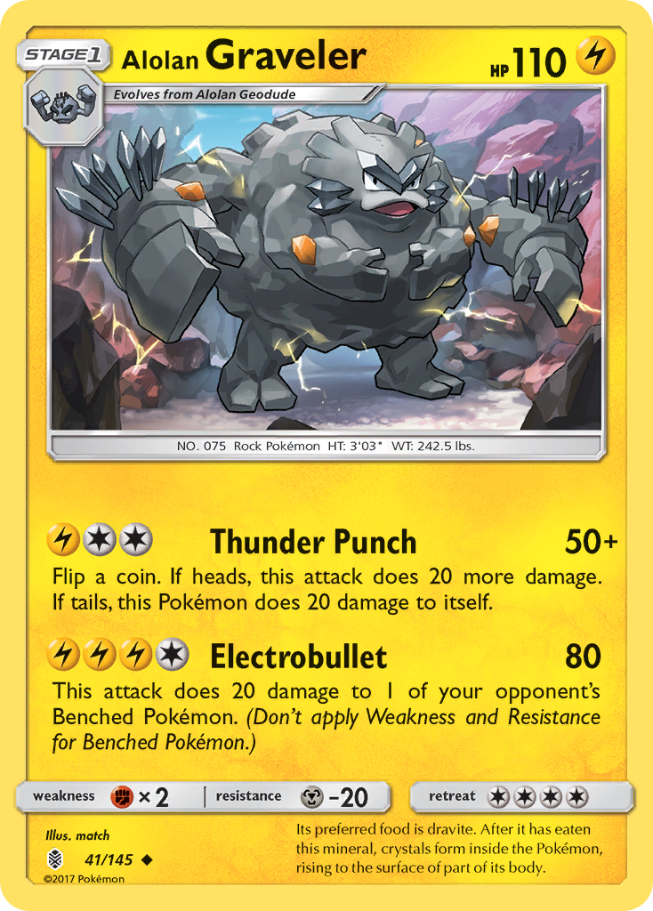 Alolan Graveler (41/145) [Sun & Moon: Guardians Rising] | Fandemonia Ltd