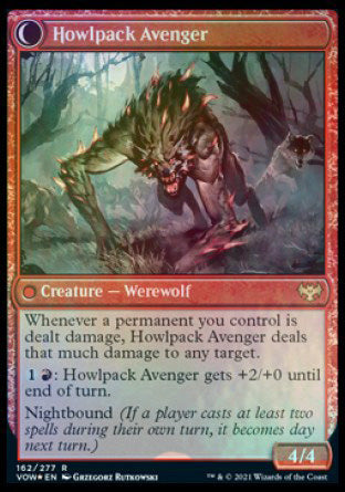 Ill-Tempered Loner // Howlpack Avenger [Innistrad: Crimson Vow Prerelease Promos] | Fandemonia Ltd