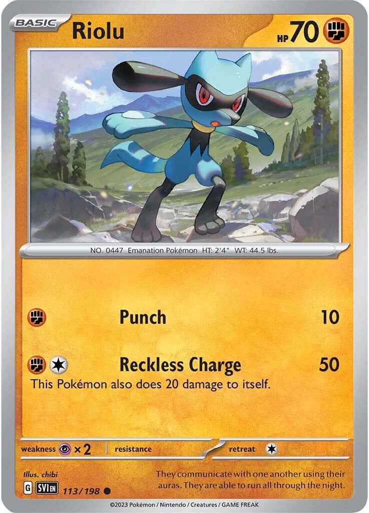 Riolu (113/198) [Scarlet & Violet: Base Set] | Fandemonia Ltd