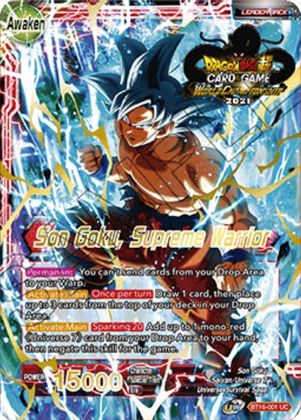 Son Goku // Son Goku, Supreme Warrior (2021 Championship 1st Place) (BT16-001) [Tournament Promotion Cards] | Fandemonia Ltd