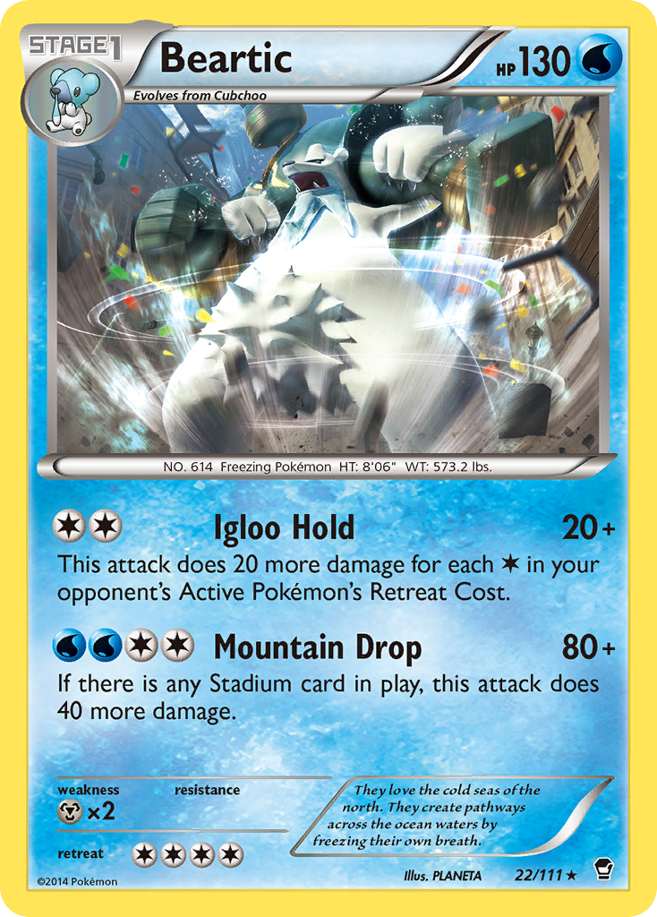 Beartic (22/111) [XY: Furious Fists] | Fandemonia Ltd