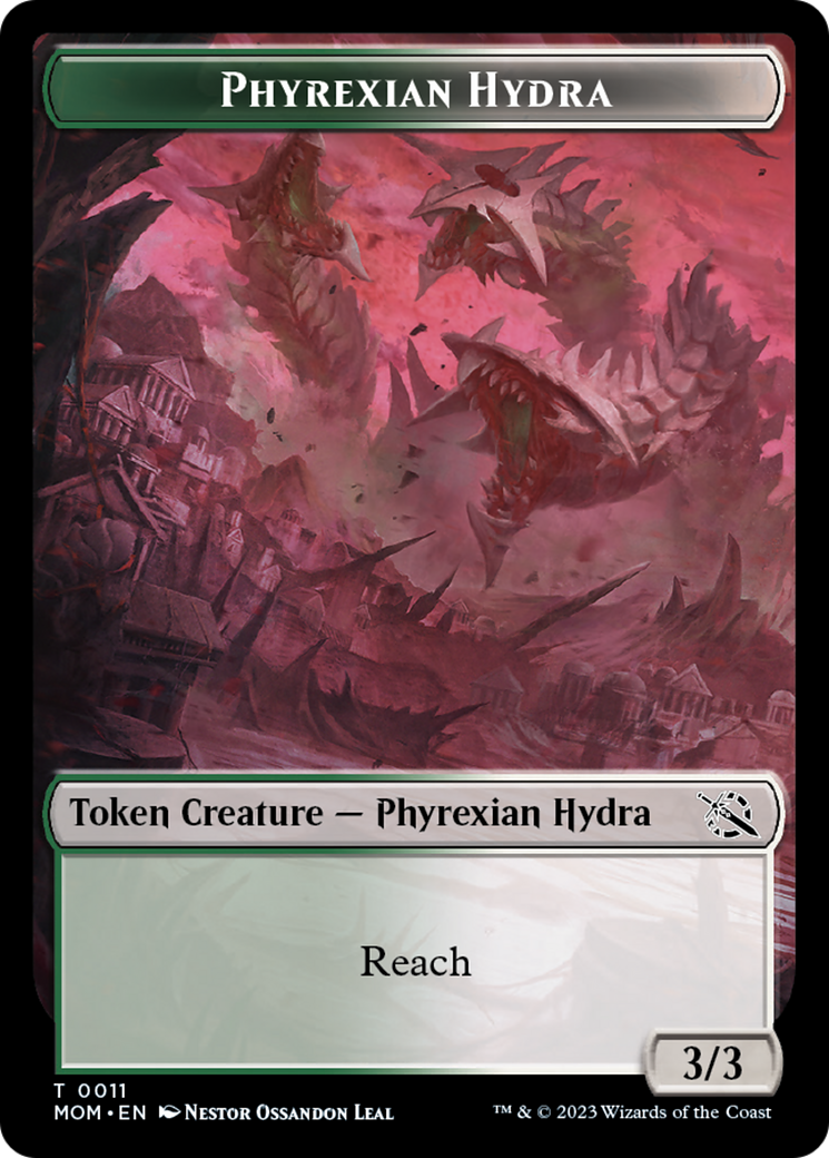 Treasure (21) // Phyrexian Hydra (11) Double-Sided Token [March of the Machine Tokens] | Fandemonia Ltd