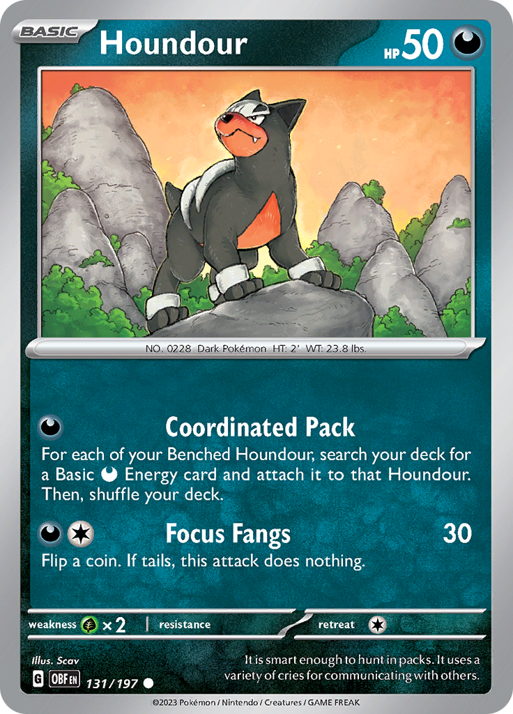 Houndour (131/197) [Scarlet & Violet: Obsidian Flames] | Fandemonia Ltd