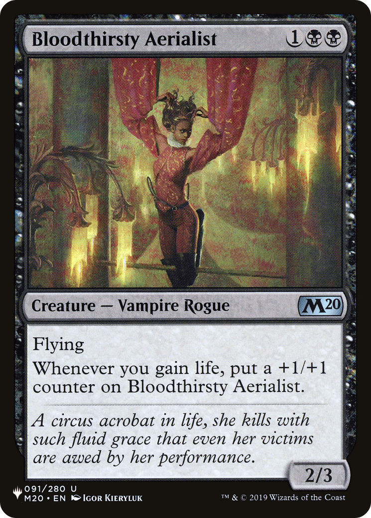 Bloodthirsty Aerialist [The List Reprints] | Fandemonia Ltd