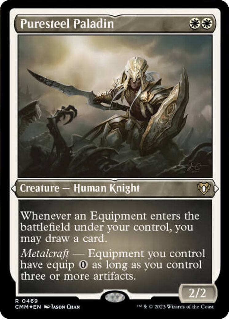 Puresteel Paladin (Foil Etched) [Commander Masters] | Fandemonia Ltd