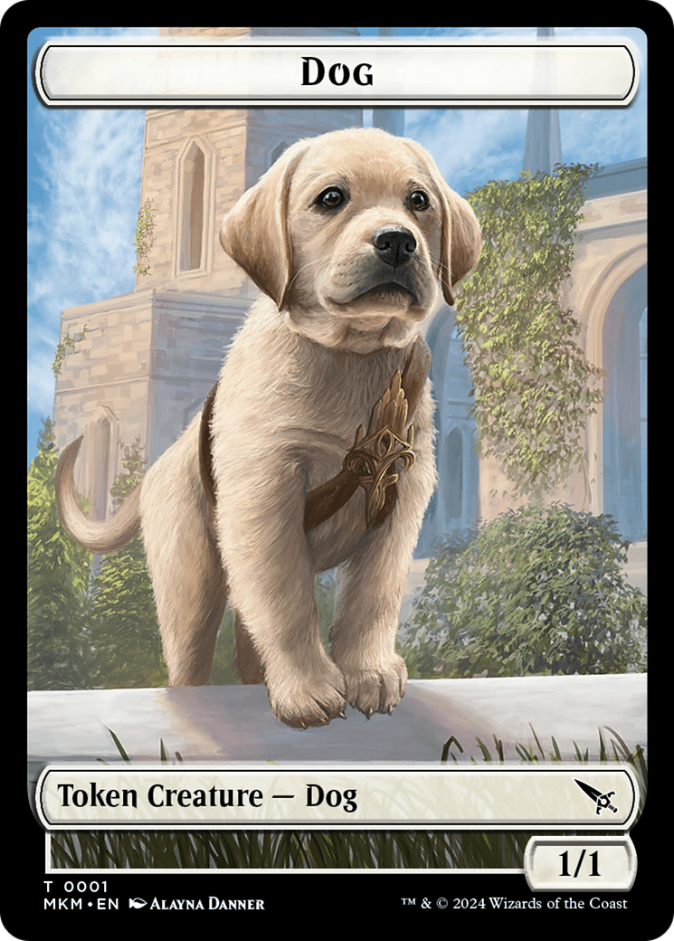 Dog Token [Murders at Karlov Manor Tokens] | Fandemonia Ltd