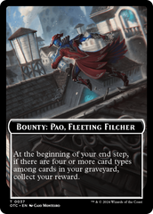 Bounty: Paq, Fleeting Filcher // Bounty Rules Double-Sided Token [Outlaws of Thunder Junction Commander Tokens] | Fandemonia Ltd