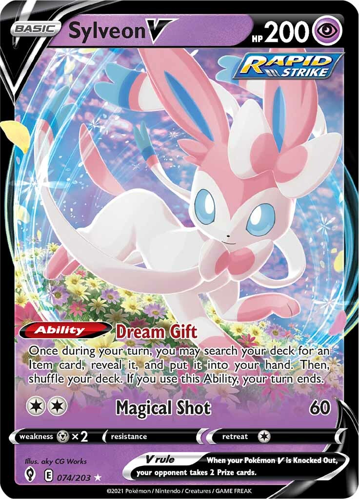 Sylveon V (074/203) [Sword & Shield: Evolving Skies] | Fandemonia Ltd