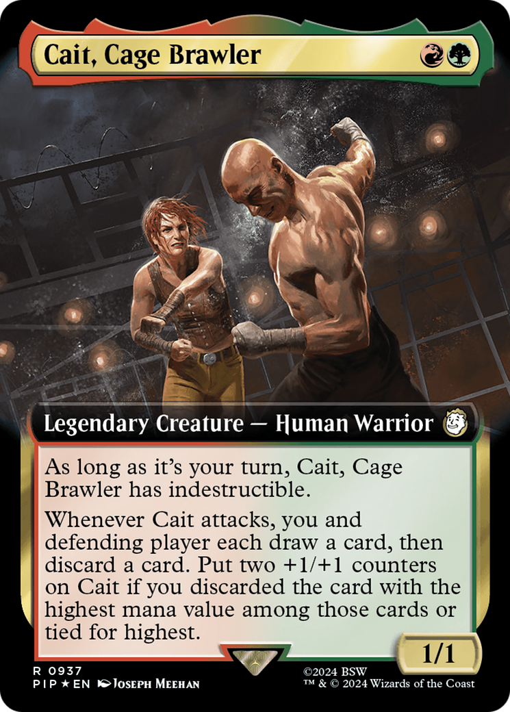 Cait, Cage Brawler (Extended Art) (Surge Foil) [Fallout] | Fandemonia Ltd