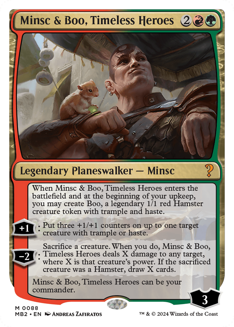 Minsc & Boo, Timeless Heroes (White Border) [Mystery Booster 2] | Fandemonia Ltd