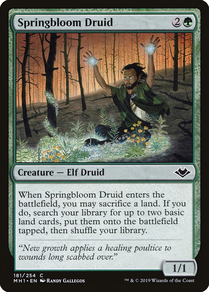 Springbloom Druid [Modern Horizons] | Fandemonia Ltd