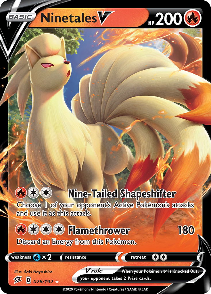 Ninetales V (026/192) [Sword & Shield: Rebel Clash] | Fandemonia Ltd