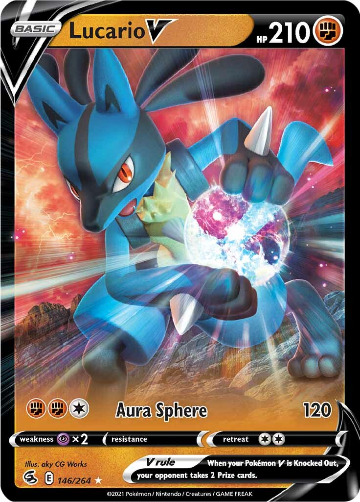 Lucario V (146/264) (Jumbo Card) [Sword & Shield: Fusion Strike] | Fandemonia Ltd