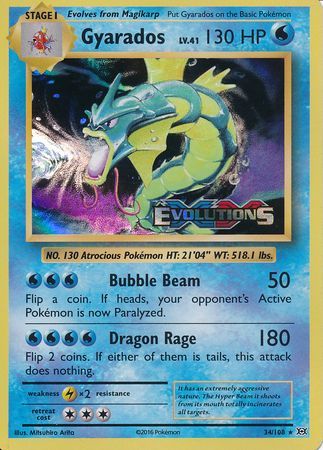 Gyarados (34/108) (XY Evolutions Prerelease) [XY: Black Star Promos] | Fandemonia Ltd