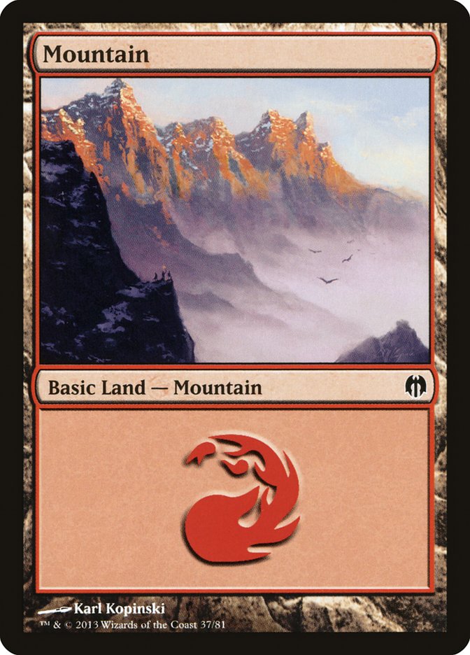 Mountain (37) [Duel Decks: Heroes vs. Monsters] | Fandemonia Ltd