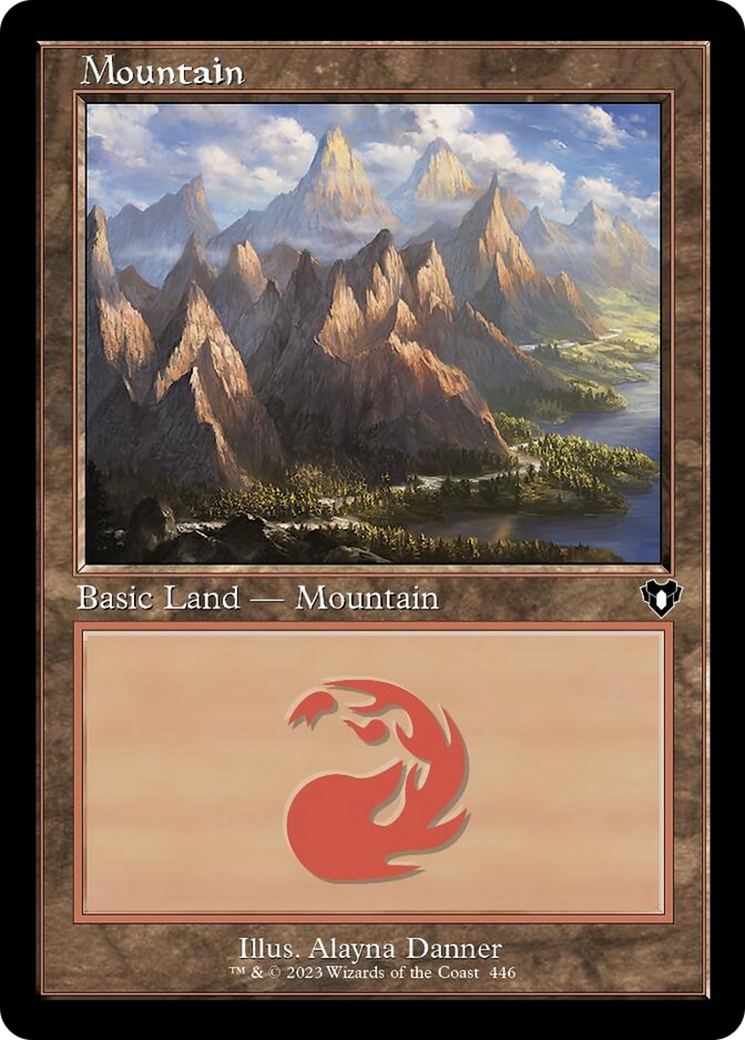 Mountain (446) (Retro) [Commander Masters] | Fandemonia Ltd