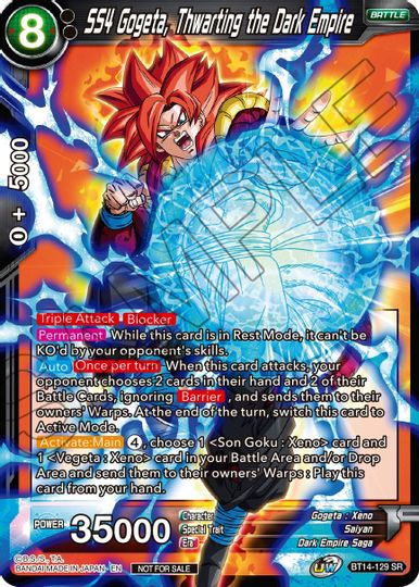 SS4 Gogeta, Thwarting the Dark Empire (Buy a Box) (BT14-129) [Promotion Cards] | Fandemonia Ltd