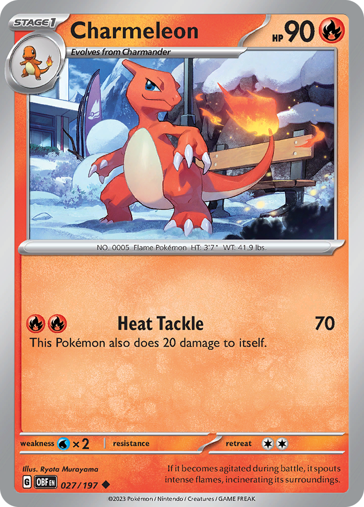 Charmeleon (027/197) [Scarlet & Violet: Obsidian Flames] | Fandemonia Ltd