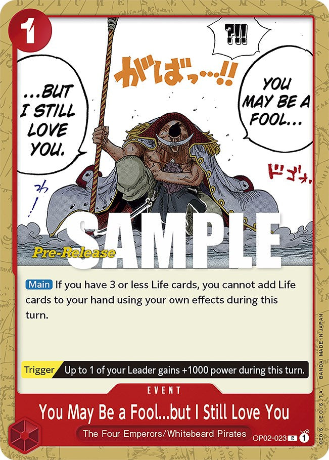 You May Be a Fool...but I Still Love You [Paramount War Pre-Release Cards] | Fandemonia Ltd