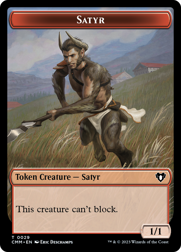 Satyr Token [Commander Masters Tokens] | Fandemonia Ltd