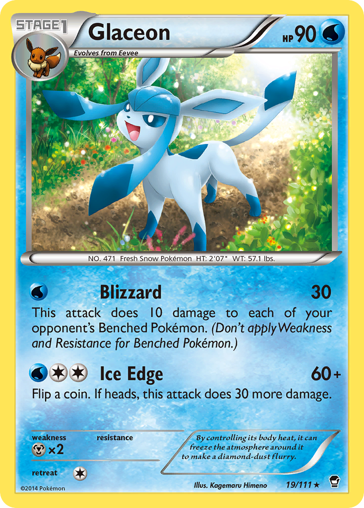 Glaceon (19/111) [XY: Furious Fists] | Fandemonia Ltd