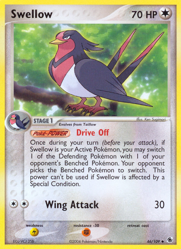 Swellow (46/109) [EX: Ruby & Sapphire] | Fandemonia Ltd