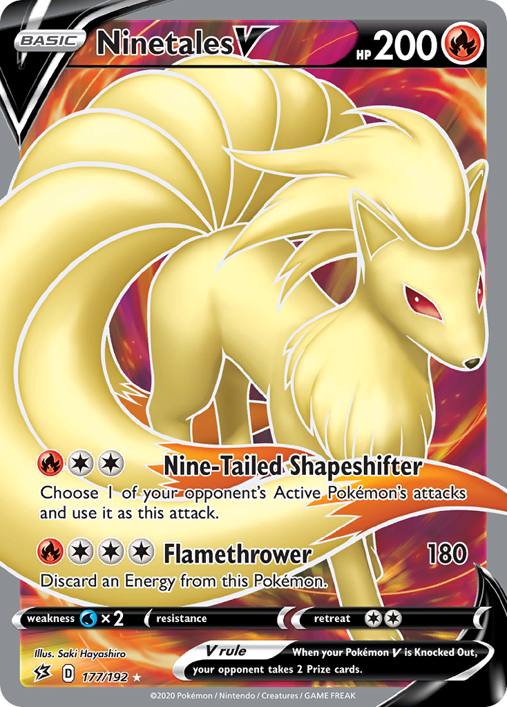 Ninetales V (177/192) [Sword & Shield: Rebel Clash] | Fandemonia Ltd