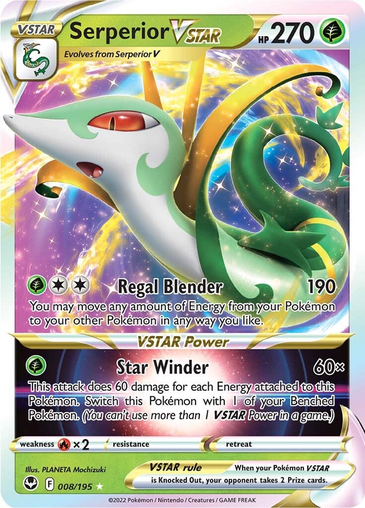 Serperior VSTAR (008/195) [Sword & Shield: Silver Tempest] | Fandemonia Ltd