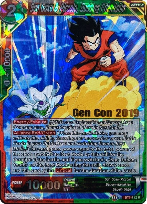 Son Goku & Piccolo, Budding Friendship (Gen Con 2019) (BT7-112_PR) [Promotion Cards] | Fandemonia Ltd