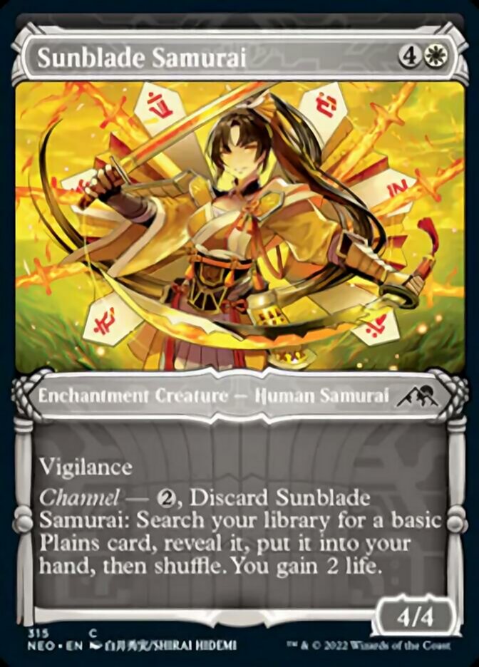 Sunblade Samurai (Showcase Samurai) [Kamigawa: Neon Dynasty] | Fandemonia Ltd