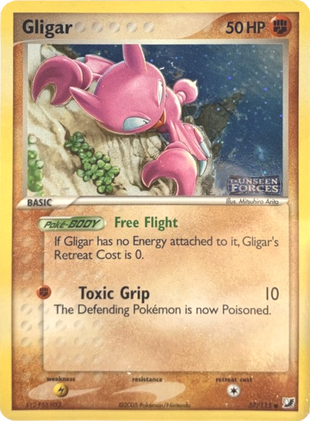 Gligar (57/115) (Stamped) [EX: Unseen Forces] | Fandemonia Ltd