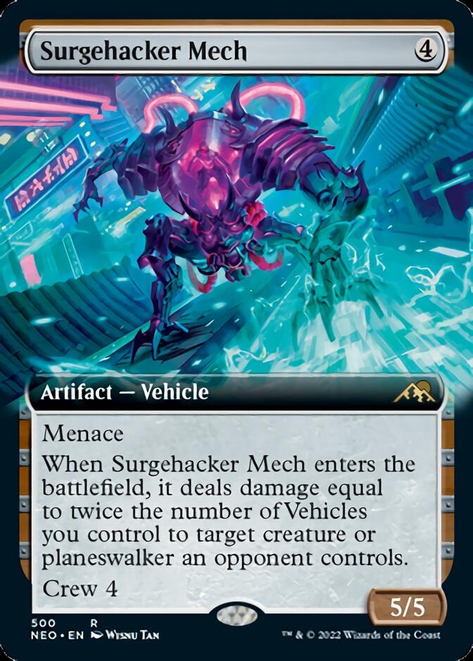 Surgehacker Mech (Extended Art) [Kamigawa: Neon Dynasty] | Fandemonia Ltd