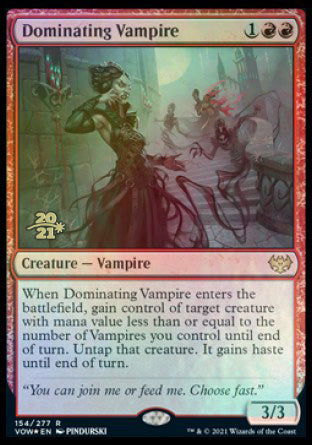 Dominating Vampire [Innistrad: Crimson Vow Prerelease Promos] | Fandemonia Ltd