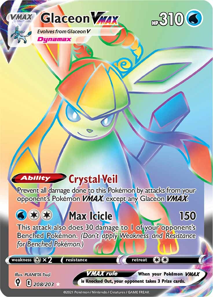 Glaceon VMAX (208/203) [Sword & Shield: Evolving Skies] | Fandemonia Ltd