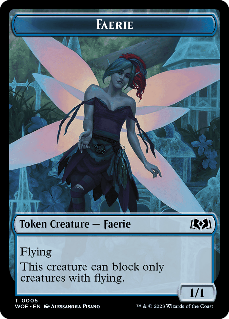 Faerie // Food (0010) Double-Sided Token [Wilds of Eldraine Tokens] | Fandemonia Ltd