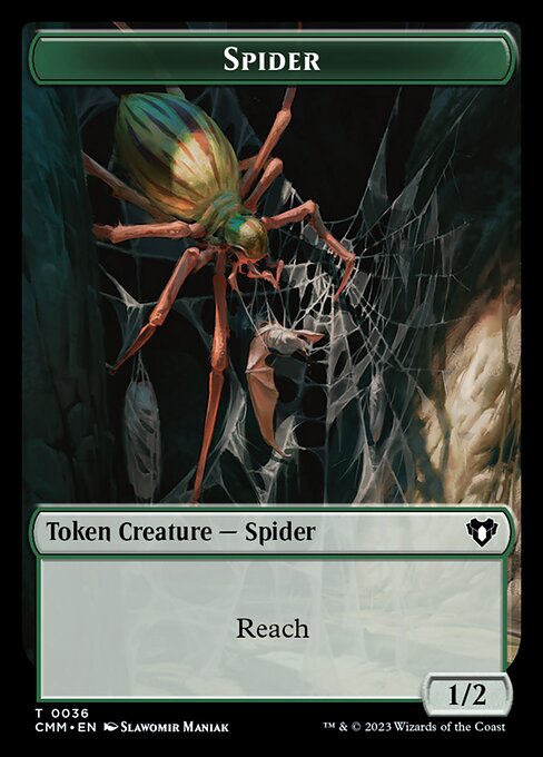 Elemental (0024) // Spider Double-Sided Token [Commander Masters Tokens] | Fandemonia Ltd