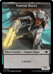 Vampire Rogue // Plot Double-Sided Token [Outlaws of Thunder Junction Tokens] | Fandemonia Ltd