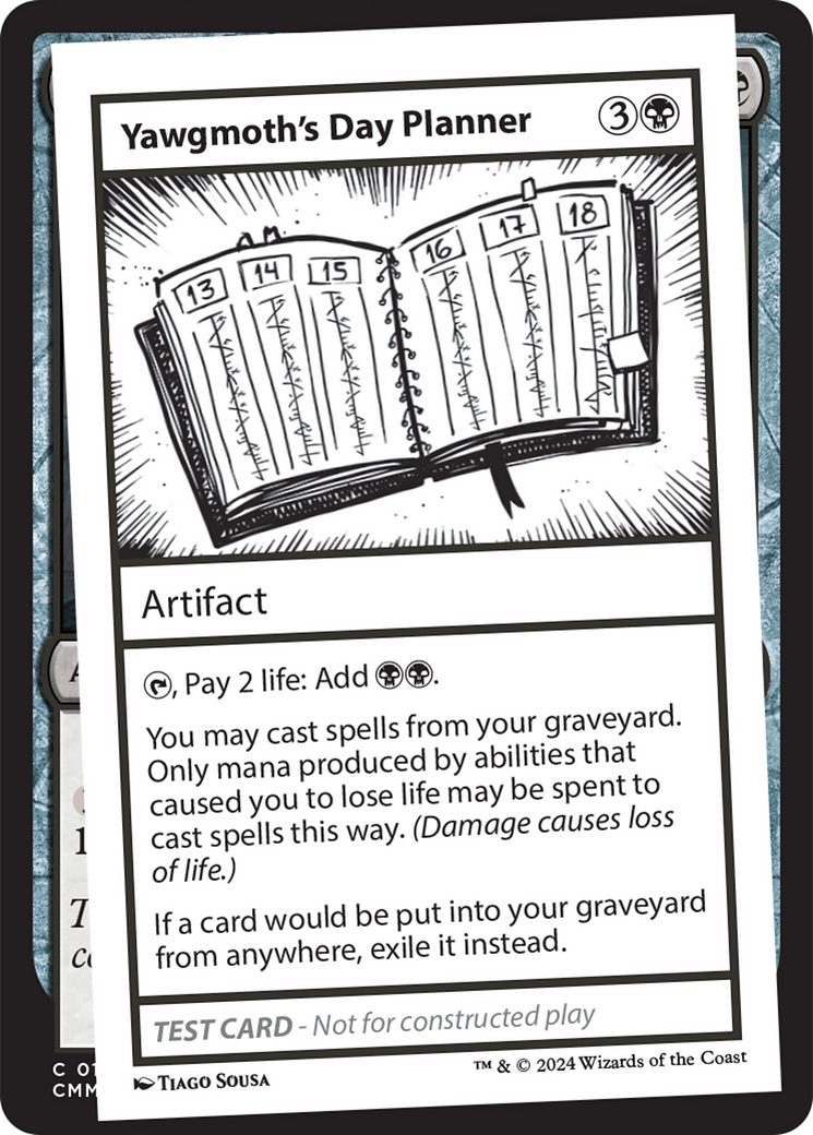 Yawgmoth's Day Planner [Mystery Booster 2 Playtest Cards] | Fandemonia Ltd