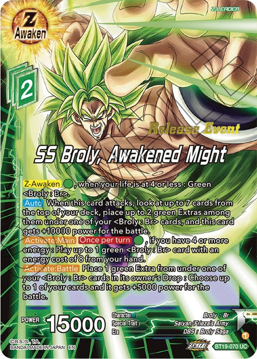 SS Broly, Awakened Might (Fighter's Ambition Holiday Pack) (BT19-070) [Tournament Promotion Cards] | Fandemonia Ltd